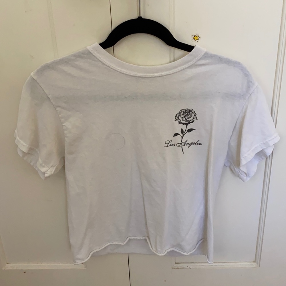 White t-shirt/crop top